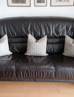Bequemes Ledersofa 3-sitzig dunkelbraun - Koblenz
