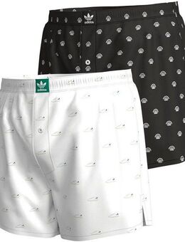 adidas Originals Webboxer Comfort Cotton (2er Pack) Logo-Print, weich, Eingriff, Baumwolle, elastischer Bund, weit