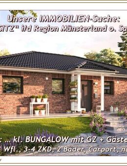 MIET-Gesuch: 3-4 ZKDB WOHNUNG i|d NRW-Region „MÜNSTERLAND" / "nördl. RUHRGEBIET“ mit Balkon o. Terrasse, naturnah. - Lüdinghausen