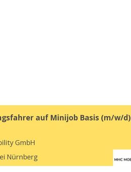 Überführungsfahrer auf Minijob Basis (m/w/d) - Altdorf (Nürnberg)