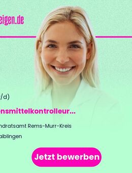 Lebensmittelkontrolleur (m/w/d) - Backnang