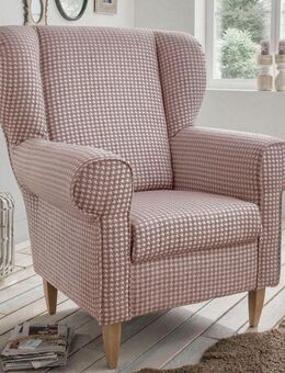 Home affaire Sessel Asino, mit Hahnentritt Bezug, wahlweise mit Hocker