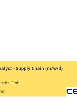 Business Analyst - Supply Chain (m/w/d) - Großbeeren