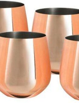 ECHTWERK Weinglas, Edelstahl, (Wein & Wasserkelch-Set), 500 ml, bruchsicher, stiellos, 10 x 9,5 cm