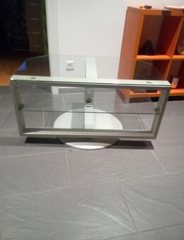 TV-Rack, TV-Regal, Fernsehtisch, Glas/Metall, drehbar - Leipzig Nordwest
