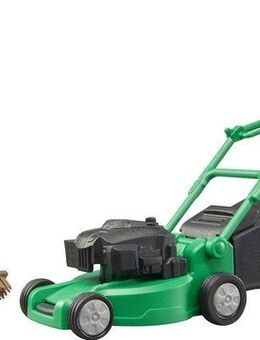 Bruder® Spielfigur bworld Gärtner mit Rasenmäher und Gartengeräten (62103), Made in Europe