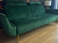 Schicke Samt Couch mit Schlaffunktion 220cm - München