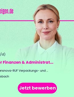Leiter (m/w/d) Finanzen & Administration - Ansbach