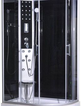 Sanotechnik Komplettdusche Komplettduschkabine VARIO links, BxT: 120x80 cm, Sicherheitsglas, Maße: 80x120x215cm