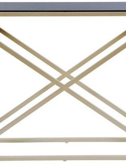 Jahnke Konsolentisch XTRA CONSOLE (1-St), Konsole/Beistelltisch in Gold-Look, aus Sicherheitsglas gefertigt