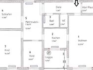Sanierungsbedarf: 4 Zimmer Wohnung mit Loggia im EG - Saarbrücken