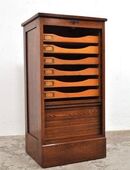Britischer Vintage Astrola Rolltürenschrank aus Eiche, 1930er in 10117