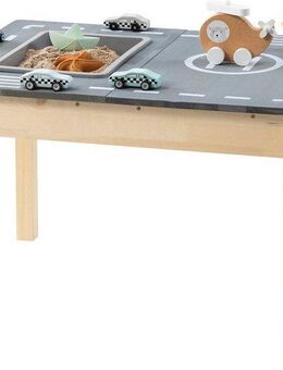 MUDDY BUDDY® Spieltisch Race Runner, Outdoor Spieltisch, natur - lavagrau, FSC® - schützt Wald - weltweit