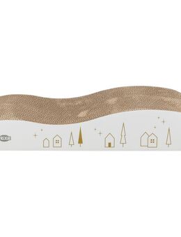 Trixie Xmas Kratzpappe - L 43,5 x B 20 x H 8 cm, weiß/gold