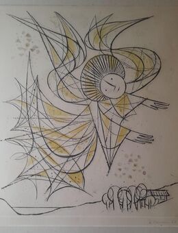 Alfred Finsterer - Engel - Kunstdruck / Radierung sig. lim. - Nürnberg