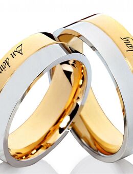 Edelstahlringe E221 ohne Stein mit Außengravur - Aholming