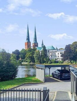 Stilvolle 2-Zi.-Neubauwohnung auf der Altstadtinsel mit XL-Stellplatz, Loggia und Blick auf den Dom! - Lübeck