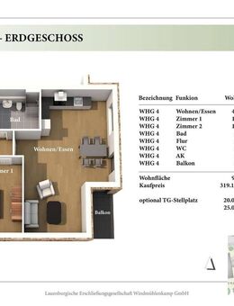 3 Zimmer EG Neubau-Eigentumswohnung 1.04 - Lauenburg (Elbe)