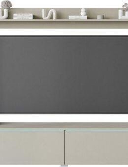INOSIGN Wohnwand VERA II, Vitrinen Türanschlag wechselbar, (Komplett-Set, 4-St), Mediawand 260 cm, Vitrine mit Verglasung, stehend und hängend