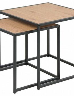 ACTONA GROUP Couchtisch Seaford, TOPSELLER! (Beistelltisch, Sofatisch, OTTOs Choice), Couchtisch-Set, Wildeiche-Optik, Gestell aus Stahl, Satz mit 2 Teilen