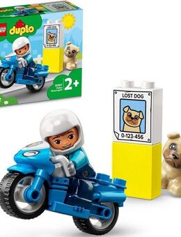 LEGO® Polizeimotorrad (10967), LEGO® DUPLO Konstruktionsspielsteine, (5 St), Made in Europe
