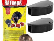 1kg Rattenköder Mäuse Ratten Köder Bekämpfung Rattengift Hochwirksam Set Ratimor mit 2 Futterstationen - Wuppertal