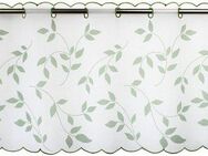 Delindo Lifestyle Scheibengardine Blätter, Stangendurchzug (1 St), transparent, Voile, mit Stangendurchzug für die Küche