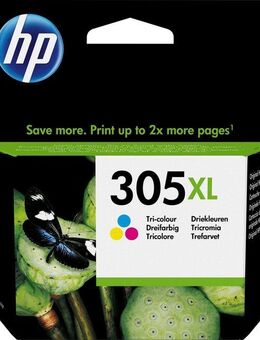 HP 305XL Tintenpatrone (Packung, original Druckerpatrone 305 cyan/magenta/yellow XL)