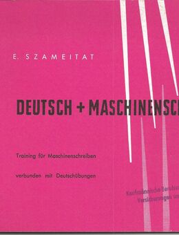Schulbücher Deutsch- und Maschinenschreiben 1970 - Bremen