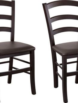 Home affaire Esszimmerstuhl Super Paesana (Set, 2 St), Buche Massivholz mit Kunstlederbezug