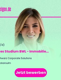 Duales Studium BWL - Immobilienwirtschaft 2026 (m/w/d) - Neckarsulm