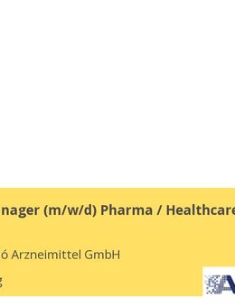 Product Manager (m/w/d) Pharma / Healthcare - Hamburg