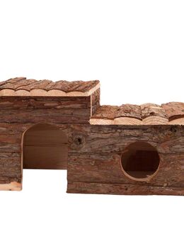 Nagerblockhaus mit Terrasse - L 43 x B 28 x H 22 cm