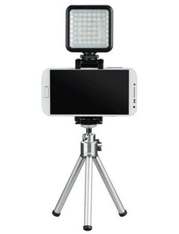 Hama LED-Ringlicht "49 BD" für Smartphones, Foto- und Videokameras Ringblitz