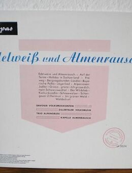 Edelweiß und Almenrausch-Vinyl-LP,Topas,50/60er Jahre - Linnich