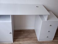 Schreibtisch weiß mit 3 Schubladen und einer Tür - Leipzig Südwest