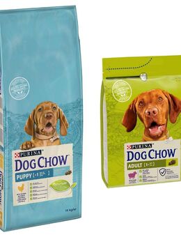 14 kg PURINA Dog Chow + 2,5 Adult Lamm Trockenfutter gratis! - Puppy Huhn