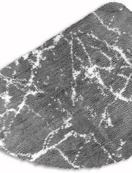 my home Badematte Marble, Höhe 15 mm, rutschhemmend beschichtet, fußbodenheizungsgeeignet, schnell trocknend, strapazierfähig, Polyester, halbrund, Badteppich, Marmor-Design, auch als 3-teiliges Badematten Set