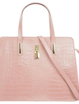 Cluty Henkeltasche, echt Leder, Made in Italy