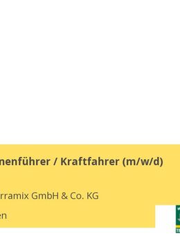 Baumaschinenführer / Kraftfahrer (m/w/d) - Metzingen