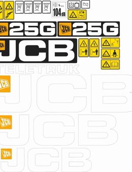 SATZ AUFKLEBER FÜR EINEN JCB TELESKOPLADER 20G; 25G; 30G; 35G - Wuppertal