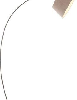 Brilliant Bogenlampe Brok, ohne Leuchtmittel, 196 cm Höhe, 121 cm Ausl., E27, schwenkbar, Beton/Metall/Textil, taupe