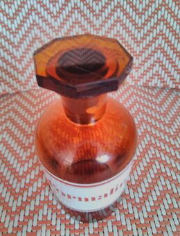 Kleine Apothekenflasche "Formalin" aus braunem Glas mit eckigem Glasstöpsel - Hannover