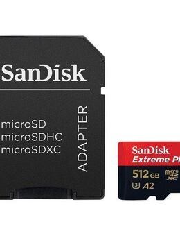 Sandisk microSDXC Extreme PRO Speicherkarte (512 GB, Video Speed Class 30 (V30), 200 MB/s Lesegeschwindigkeit)