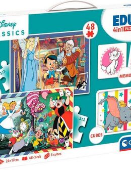 Clementoni® Puzzle Edukit, 4n1, Disney Classics, 78 Puzzleteile, Made in Europe