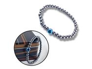 Silberfarbene Armband mit Blaue Nazar Boncuk Armreif Modeschmuck Dehnbar 9,90 €* - Villingen-Schwenningen