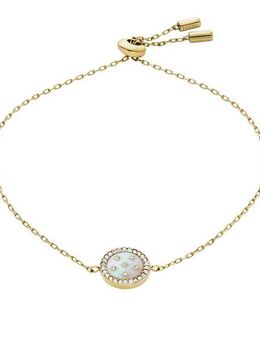 Fossil Armband Schmuck Geschenk Edelstahl JEWELRY, mit Glasstein - mit Perlmutt