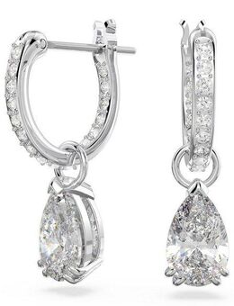 Swarovski Paar Creolen Stilla Pear Drop, mit Swarovski® Kristall - Einhänger abnehmbar