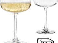 LIBBEY Champagnerglas Libbey Trinkglas, 12er Set -LINEAR-, Glas, 251 ml, hochwertig verarbeitet, im modernen Design
