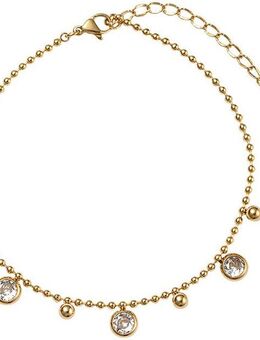 Firetti Fußkette mit Anhänger Schmuck Geschenk Körperschmuck Kreise Kugeln, mit Zirkonia (synth)